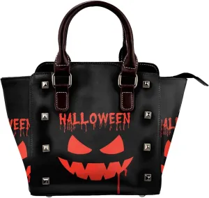 DWomen's Pu Leather Handbag Rivet Shoulder Bag Fashion Studded Top Handle Satchel Crossbody Tote Bag Punk Bag Purse