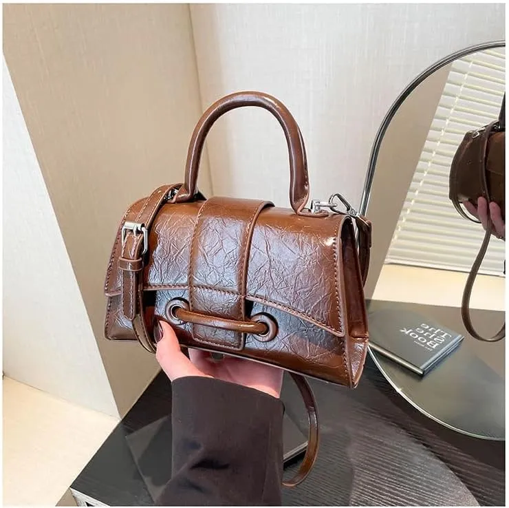 Edgy Sweetheart Shoulder Bag Sling bag Glossy Leather Quality Crossbody Bag Stylish Women Bag Simple and Graceful for Women
