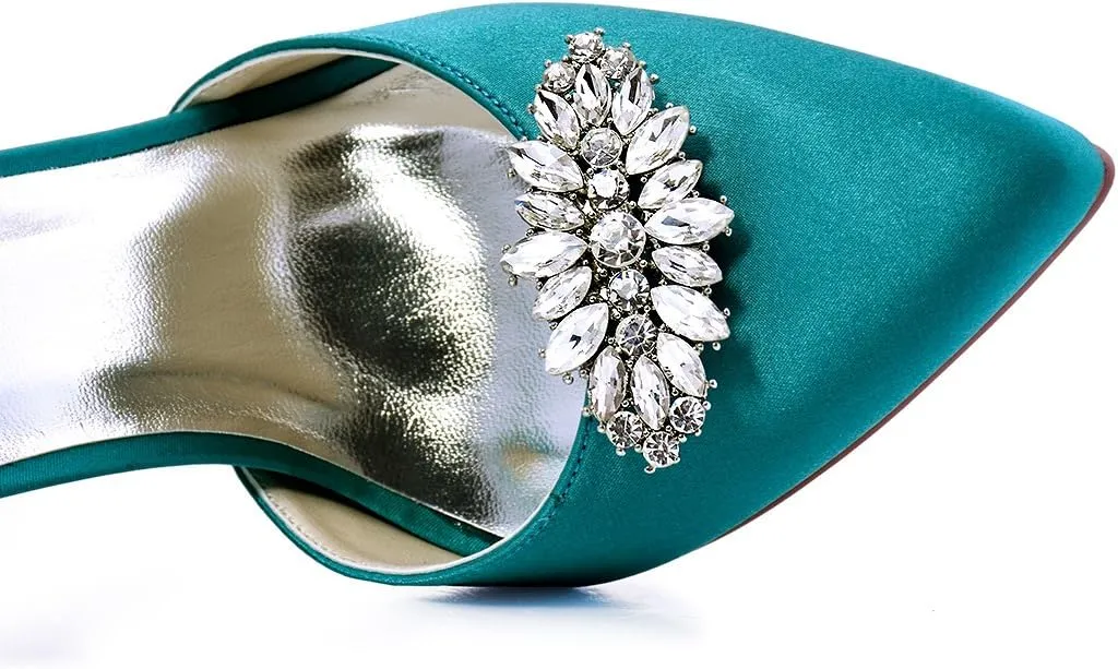 ELEGANTPARK Decorative Shoe Clips for Pumps Rhinestones Shoes Jewelry Clips Clutch Dress Hat Shoe Clip 2 Pcs