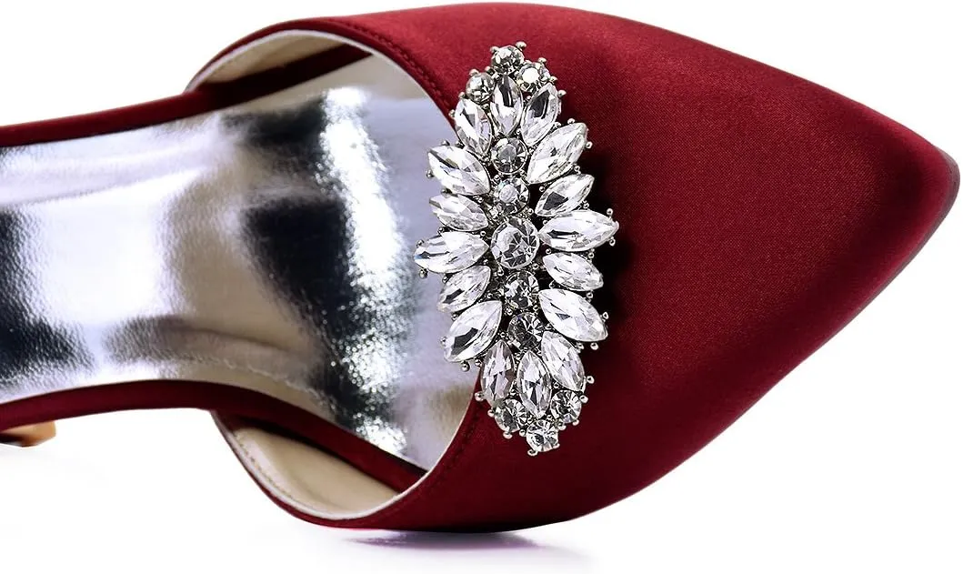 ELEGANTPARK Decorative Shoe Clips for Pumps Rhinestones Shoes Jewelry Clips Clutch Dress Hat Shoe Clip 2 Pcs