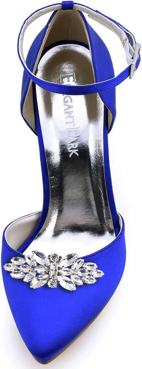 ELEGANTPARK Decorative Shoe Clips for Pumps Rhinestones Shoes Jewelry Clips Clutch Dress Hat Shoe Clip 2 Pcs