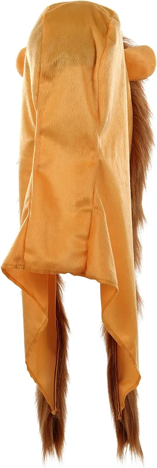 elope Furry Lion Costume Hood - Soft-Sculpted Ears with Faux Fur Trim, One Size Fits Most