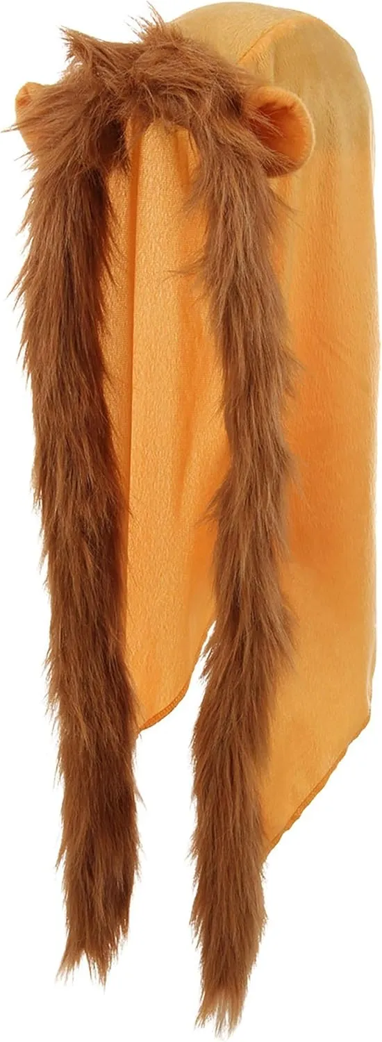 elope Furry Lion Costume Hood - Soft-Sculpted Ears with Faux Fur Trim, One Size Fits Most