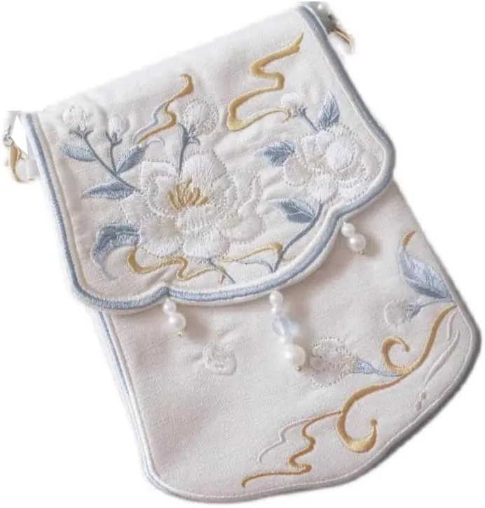 Embroi cross body bag,purse,19.5 cm Embroidery Crossbody Bag Spring Hanfu Small Fresh Bag Versatile Bags