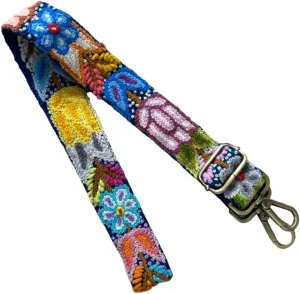 Embroidered Adjustable Shoulder Strap, Camera Strap, Crossbody - Andina Rich Colors
