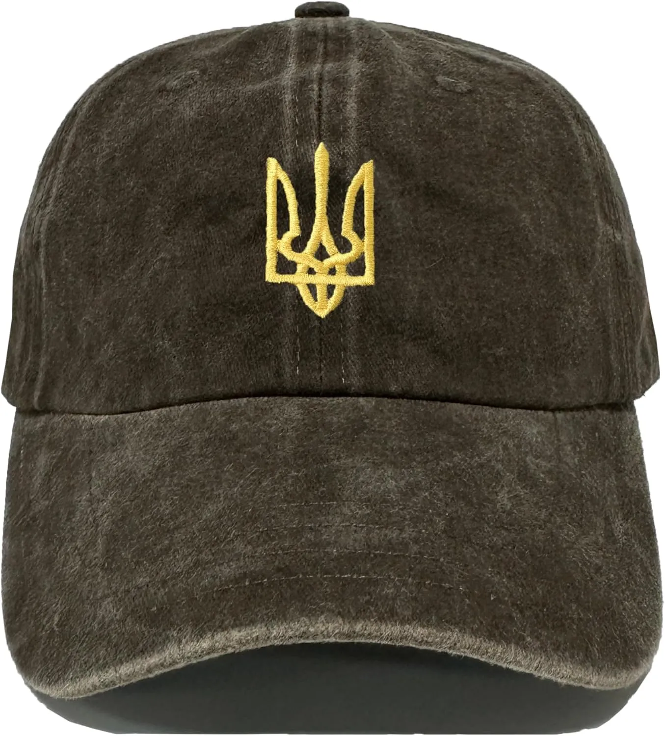 Embroidered Ukraine Hat Retro Vintage Washed Cotton Denim Baseball Caps