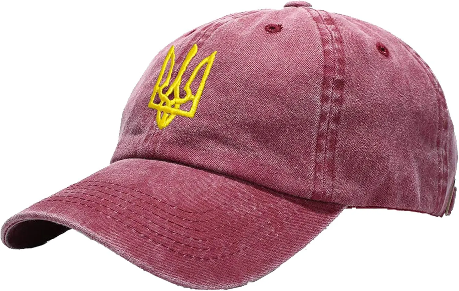 Embroidered Ukraine Hat Retro Vintage Washed Cotton Denim Baseball Caps