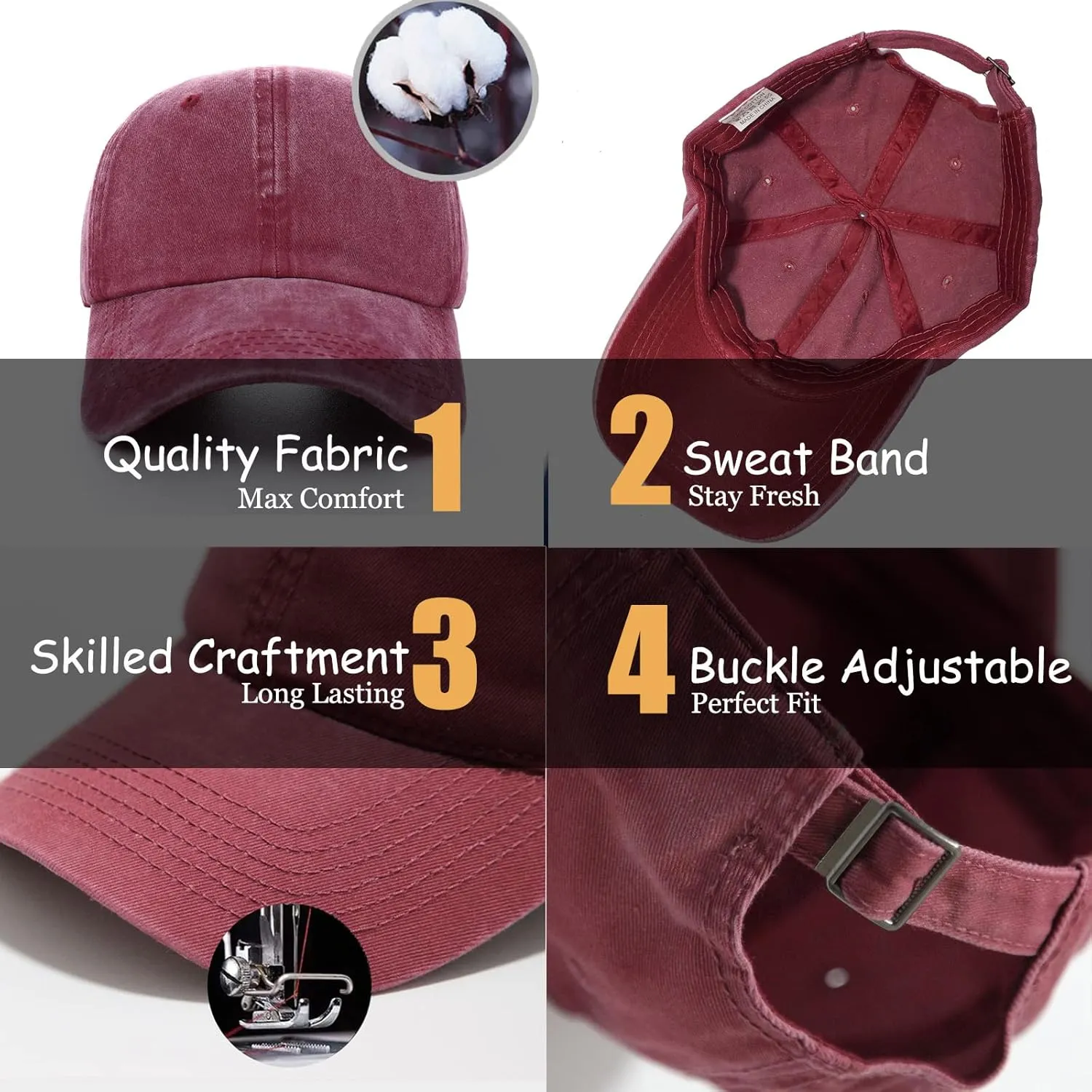 Embroidered Ukraine Hat Retro Vintage Washed Cotton Denim Baseball Caps