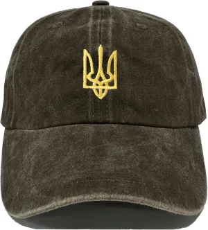 Embroidered Ukraine Hat Retro Vintage Washed Cotton Denim Baseball Caps