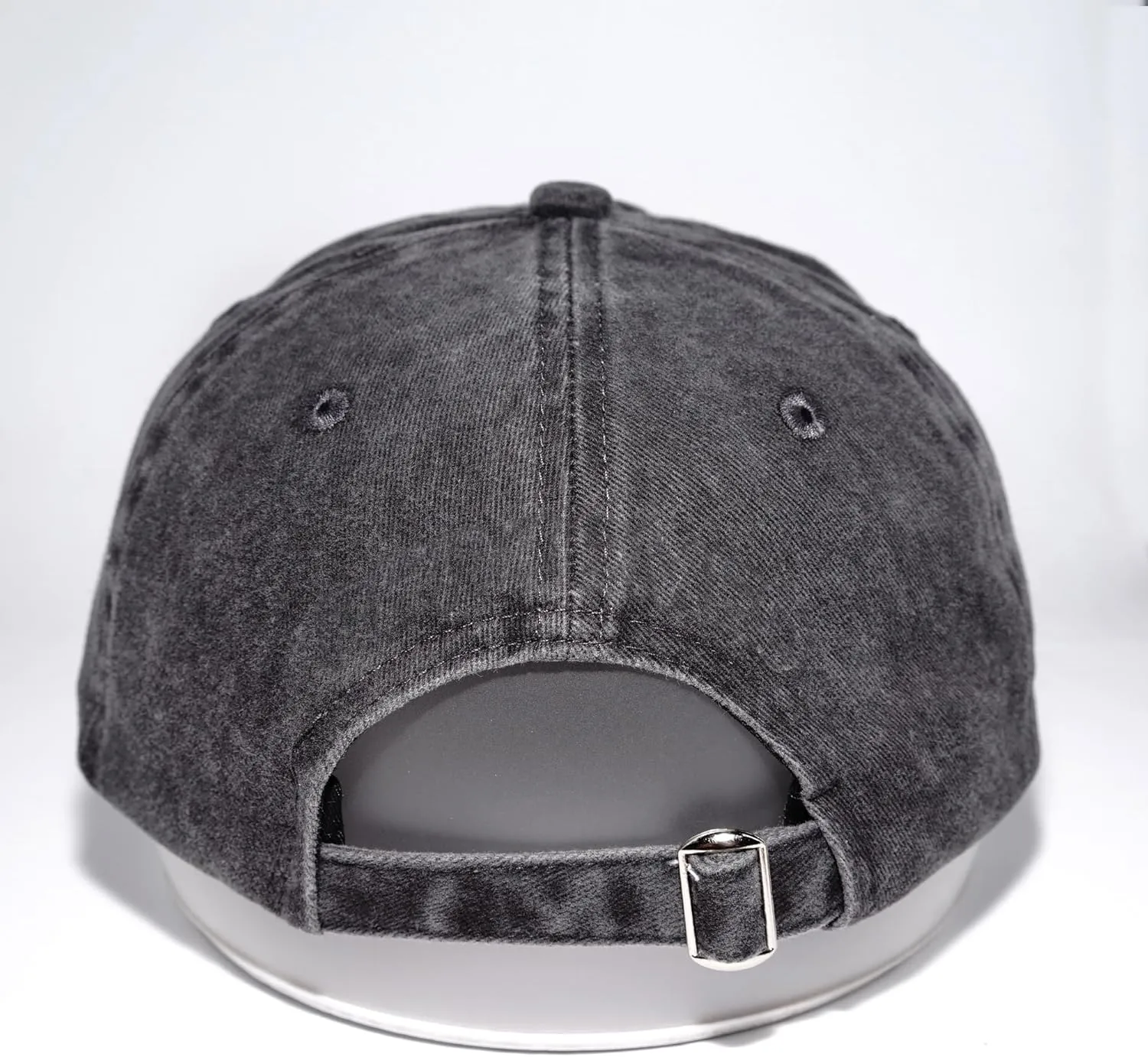 Embroidered Ukraine Hat Retro Vintage Washed Cotton Denim Baseball Caps