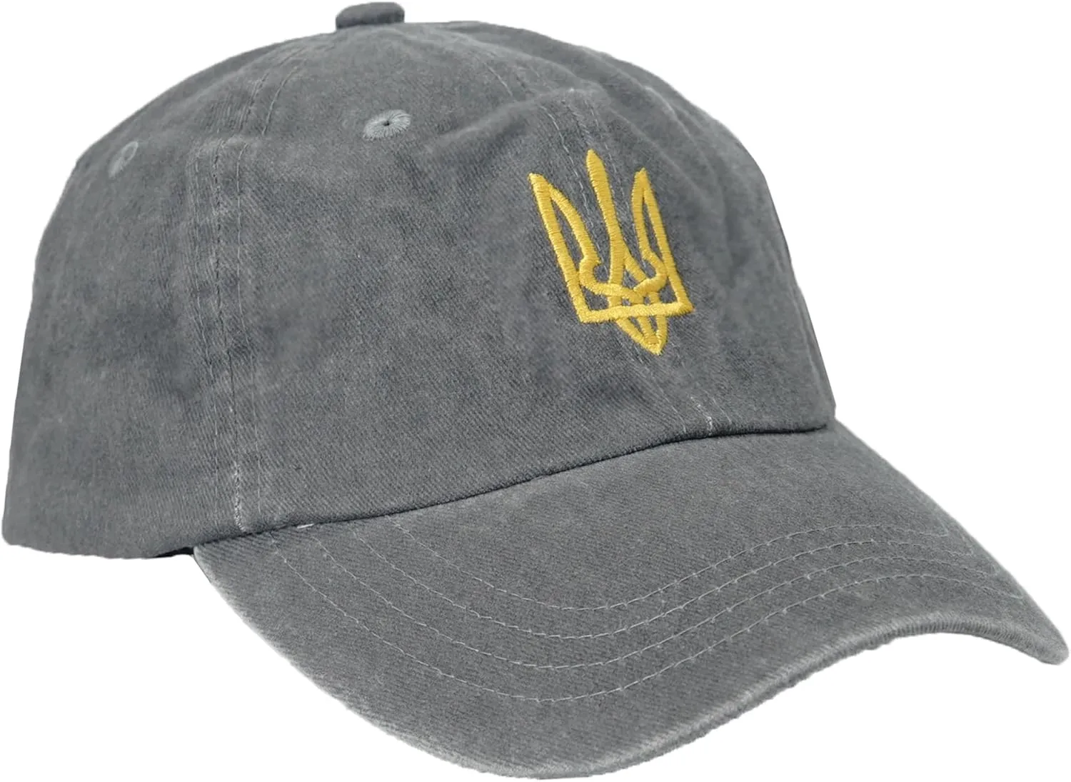 Embroidered Ukraine Hat Retro Vintage Washed Cotton Denim Baseball Caps