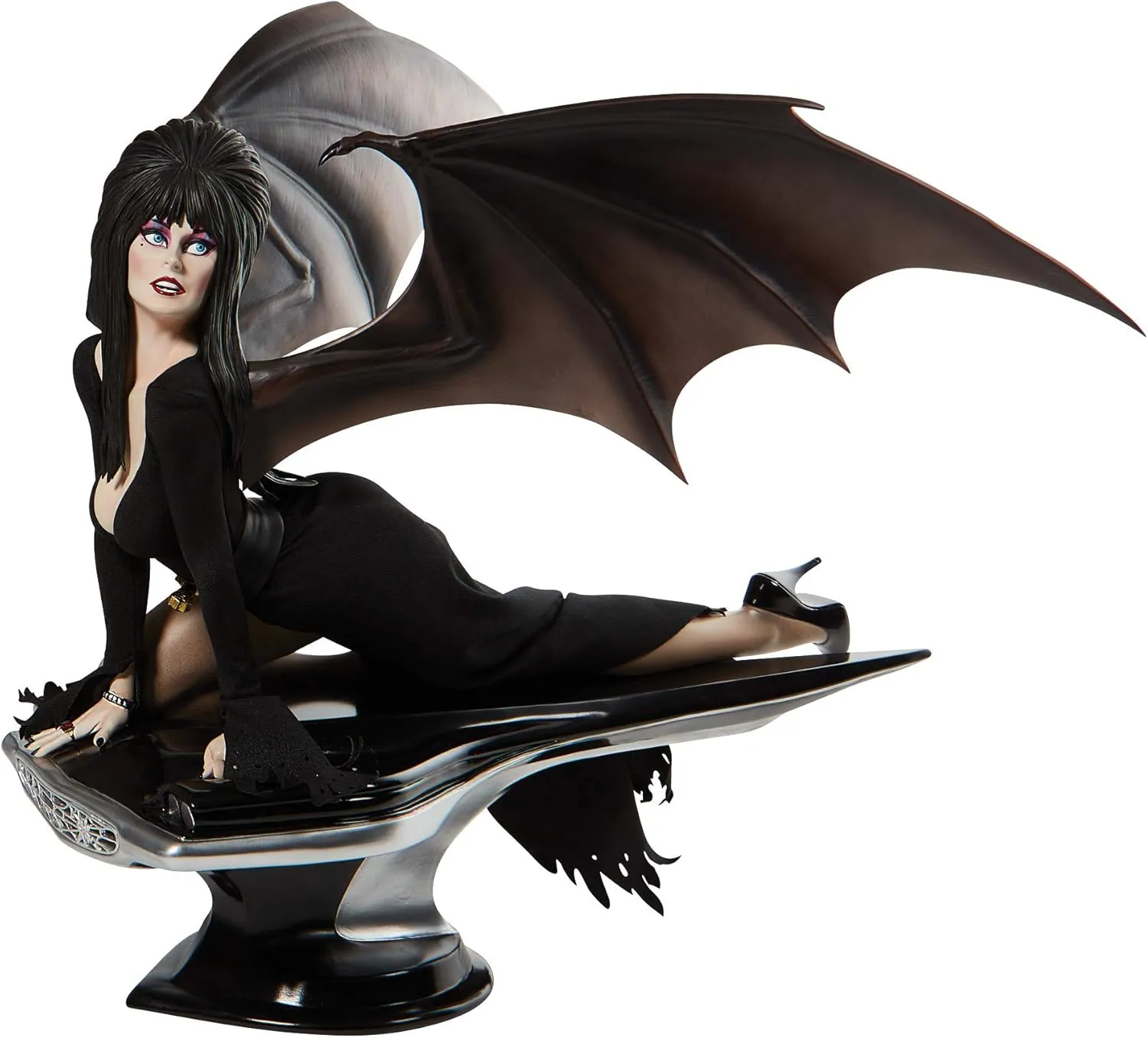 Enesco Elvira Mistress of The Dark Grand Jester Studios Deluxe 1:4 Scale Limited Edition Statue Figure, 16 inch, Multicolor