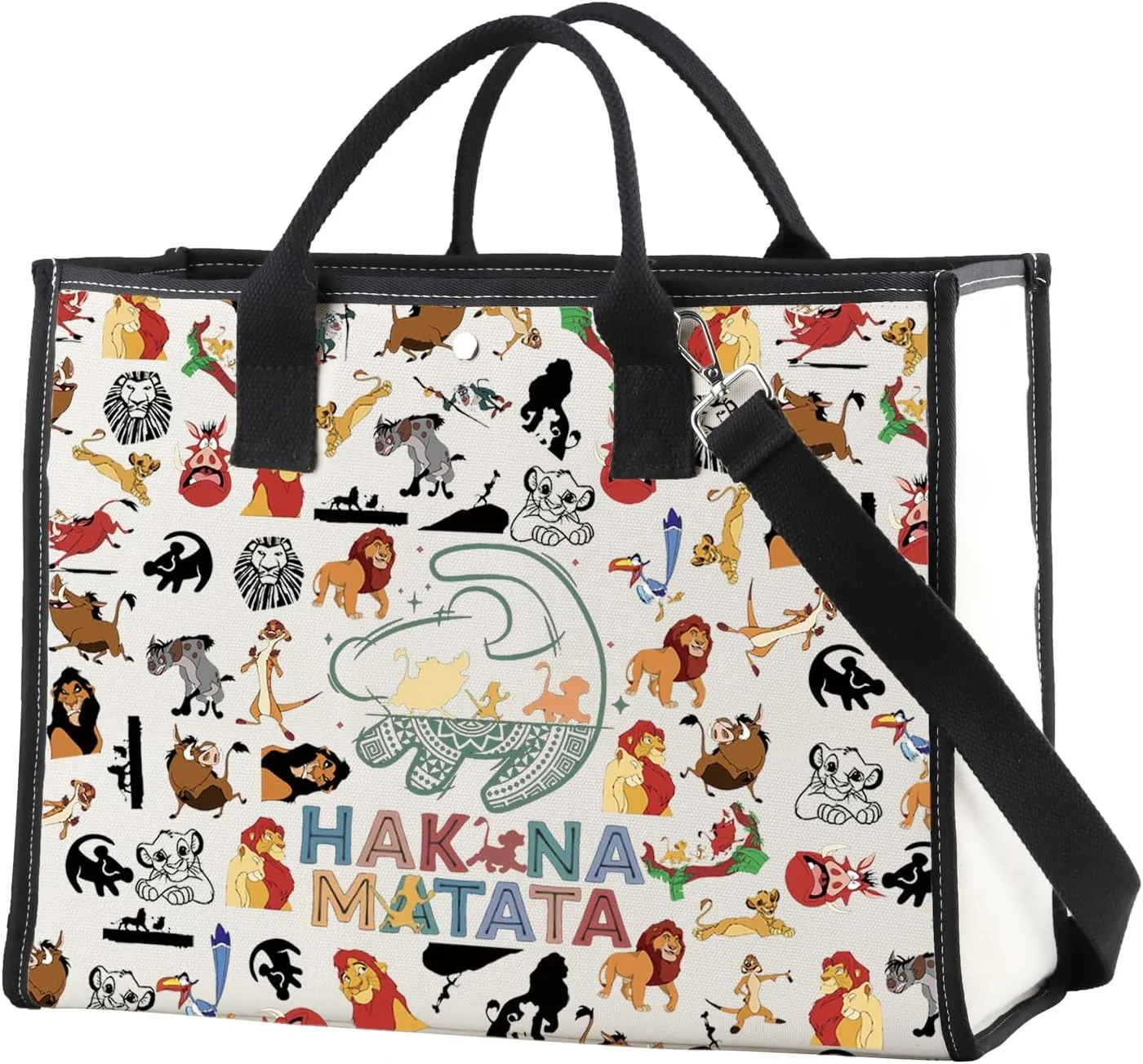 ENSIANTH The Lion Inspire Gift Lion lover Tote Bag Animal Kingdom Gift Cartoon Fans Handbag Animal King Movie Merch