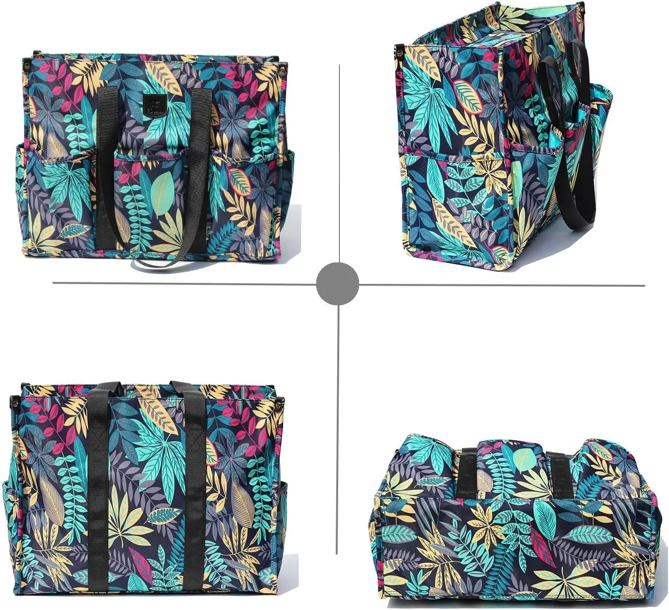 ESVAN Utility Tote Bag with Zip Top Waterproof Teacher Tote Bag for Teacher Work Women Beach