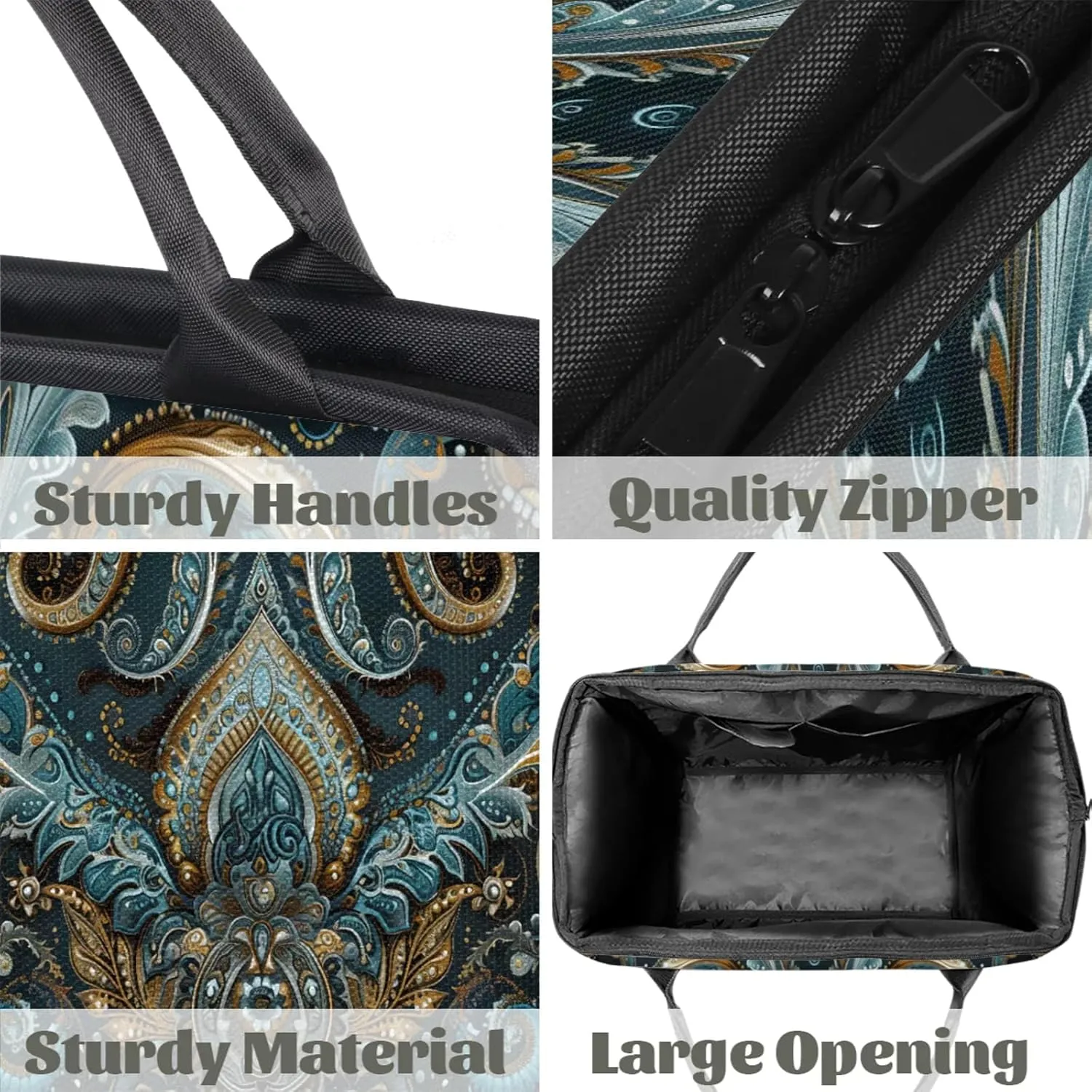 Ethnic Texture Solemn Large Travel Duffel Bag Gym Tote Bag for Women Men Waterproof Weekend Overnight Bag Carry On Tote Luggage with Pocket Personal Item Bags Sports Bag fit Travel Sports Gym Yoga