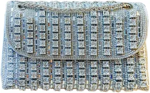 Evening Clutch Bag for Women, Chain Shoulder Bags Rhinestones Handbags for Cocktail Prom Parties, Weddings