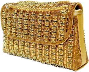 Evening Clutch Bag for Women, Chain Shoulder Bags Rhinestones Handbags for Cocktail Prom Parties, Weddings