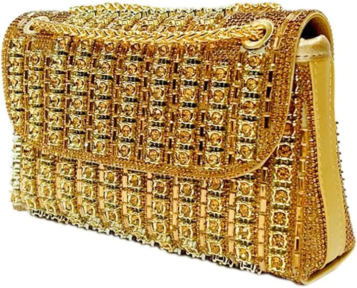 Evening Clutch Bag for Women, Chain Shoulder Bags Rhinestones Handbags for Cocktail Prom Parties, Weddings