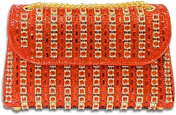 Evening Clutch Bag for Women, Chain Shoulder Bags Rhinestones Handbags for Cocktail Prom Parties, Weddings