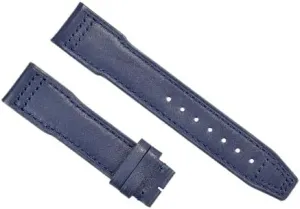 Ewatchparts 20MM LEATHER STRAP WATCH BAND COMPATIBLE WITH IWC PILOT TOP GUN PORTUGESE AQUATIMER BLUE