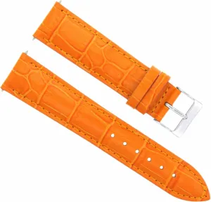 Ewatchparts 22mm Leather Watch Band Strap Compatible With Audemars Piguet Watch Orange