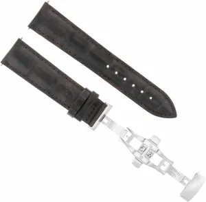 Ewatchparts 22mm Leather Watch Band Strap Compatible With Raymond Weil Freelancer 740-ST-30001 Brown