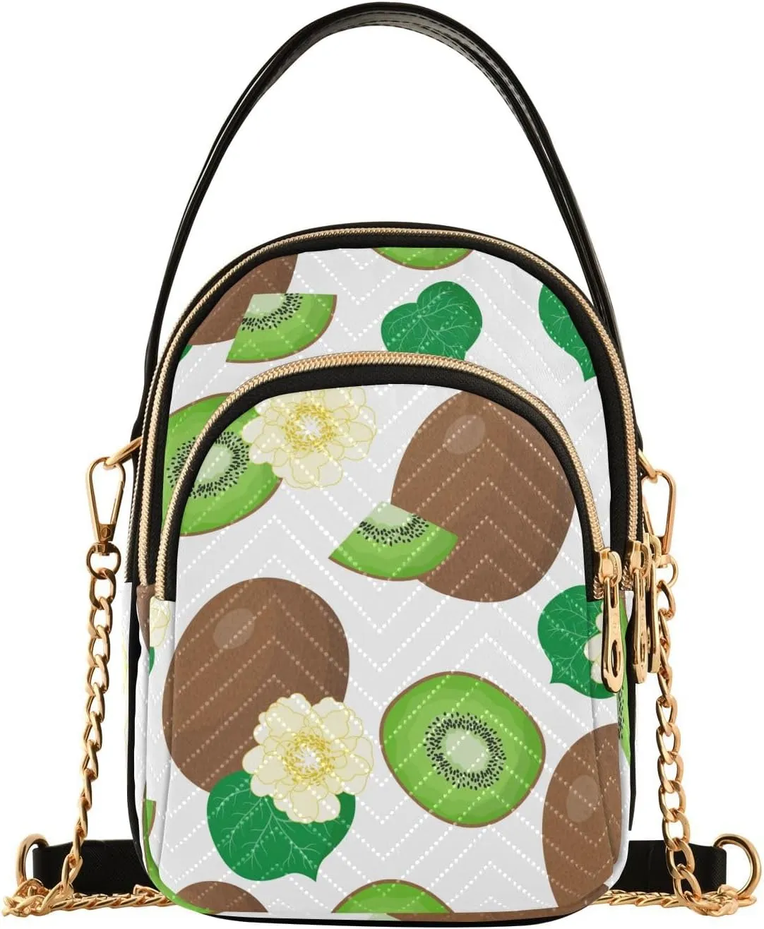 Exotic Fruits Flowers and Leafs Design Crossbody Bags Shoulder Bag for Women Stylish Ladies Messenger Bags Cell Phone Purse and Handbags Wallet