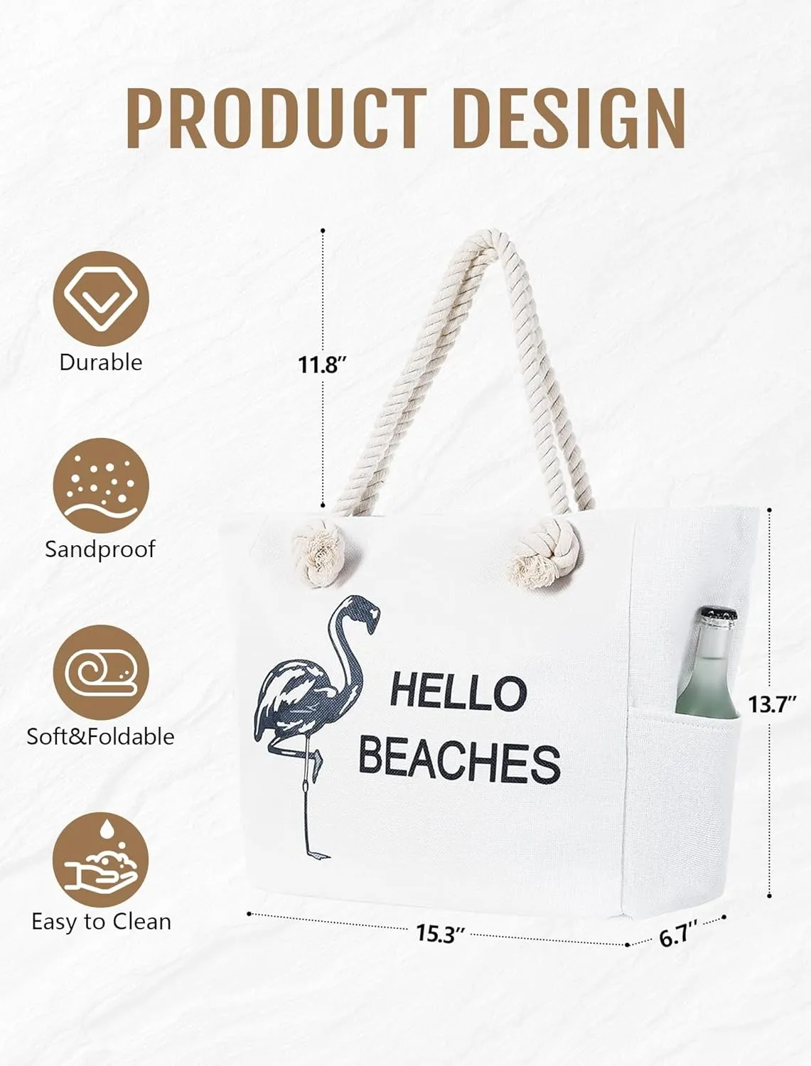 Extra Large Beach Bag Tote Bags Women Oversized XL Waterproof Vacation Canvas Personalized
