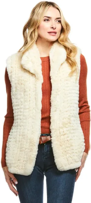 Fabulous-Furs Donna Salyers Faux Fur Knitted Vest