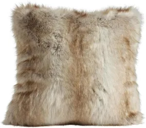 Fabulous-Furs Donna Salyers Limited Edition Blonde Fox Faux Fur Pillows, Tan, 24x24