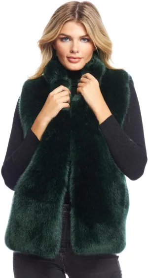 Fabulous-Furs Donna Salyers Rose Quartz Mink Faux Fur Couture Hook Vest