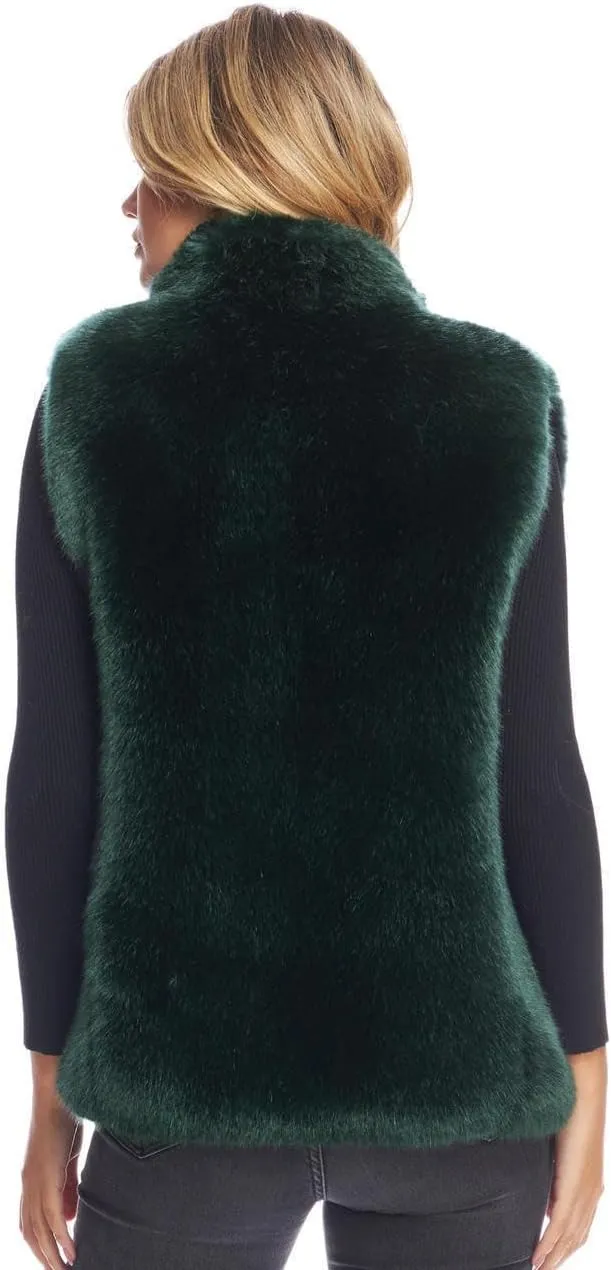 Fabulous-Furs Donna Salyers Rose Quartz Mink Faux Fur Couture Hook Vest