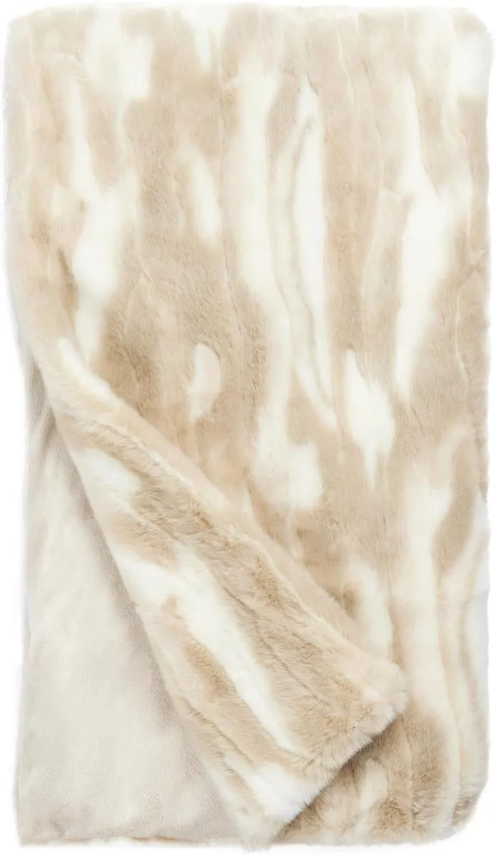 Fabulous-Furs Donna Salyers Signature Series Winter Rabbit Faux Fur Throws, Winter Rabbit, 60x72
