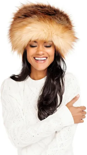 Fabulous-Furs Donna Salyers Tawny Fox Faux Fur Russian Style Hat