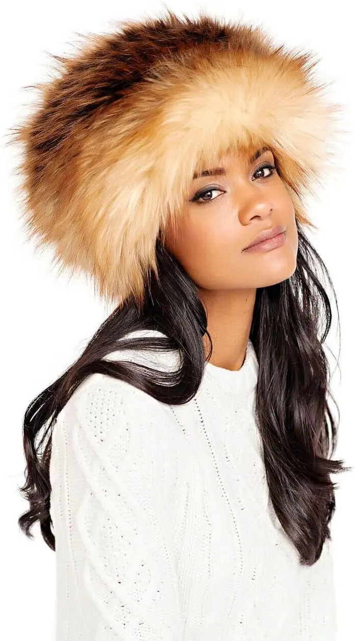 Fabulous-Furs Donna Salyers Tawny Fox Faux Fur Russian Style Hat