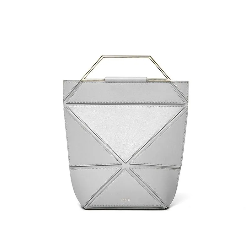 Facet Classic Foldable Top Handle Bag - Gray