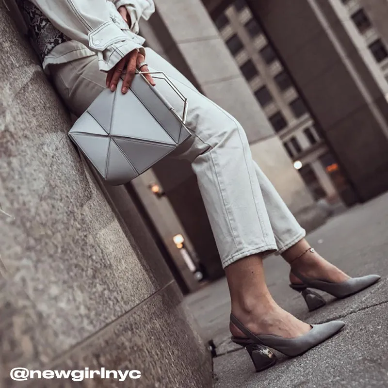 Facet Classic Foldable Top Handle Bag - Gray