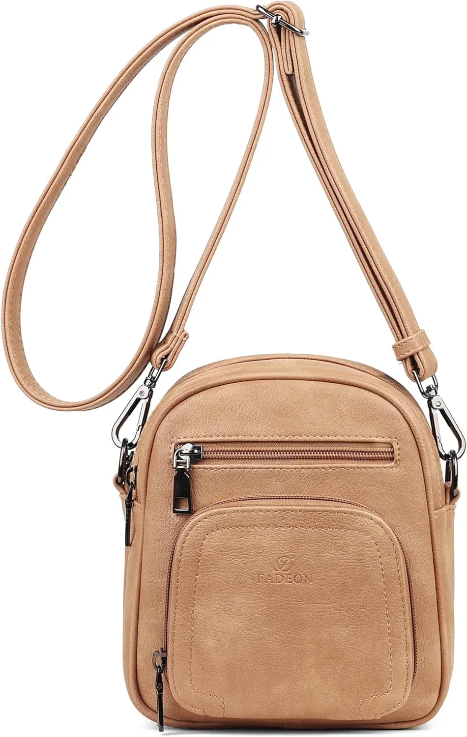 FADEON Small Purses for Women Crossbody Bags, Designer PU Leather Mini Cross Body Purse Travel Shoulder Bag Card Slots