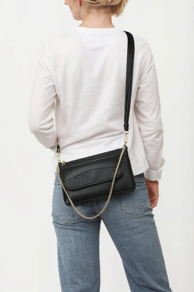 FADEON Wristlet Clutch Purses for Women,Vegan Leather Crossbody Bags Designer Women Wallet Purse with Chain Strap