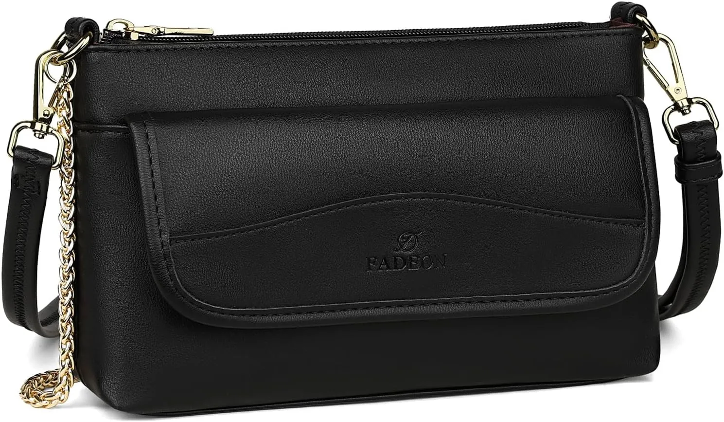 FADEON Wristlet Clutch Purses for Women,Vegan Leather Crossbody Bags Designer Women Wallet Purse with Chain Strap