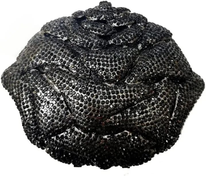 Fancy Rose Women Crystal Clutch Bags Wedding Rhinestone Classical Evening Bag Prom Cocktail Party Handbag and Purse