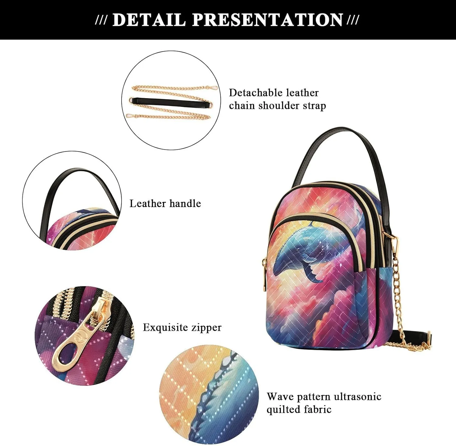 Fantasy Flowers And Birds Womens Shoulder Purse, Crossbody Shoulder Bag, Crossbody Handbags for Women