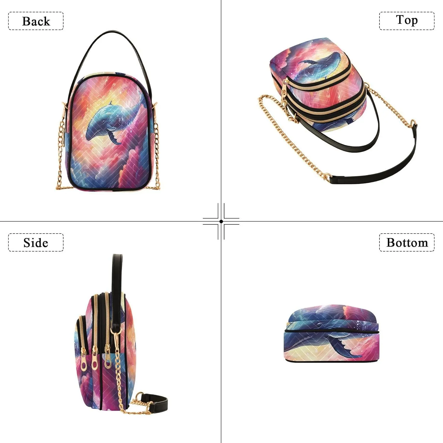 Fantasy Flowers And Birds Womens Shoulder Purse, Crossbody Shoulder Bag, Crossbody Handbags for Women