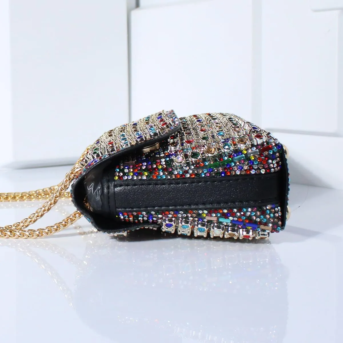 Fashion Dinner Bag Diamond-Encrusted Hand Bag Delicate Senior Sense Square Women's Hand Bag Shoulder Bag Crossbody Bag