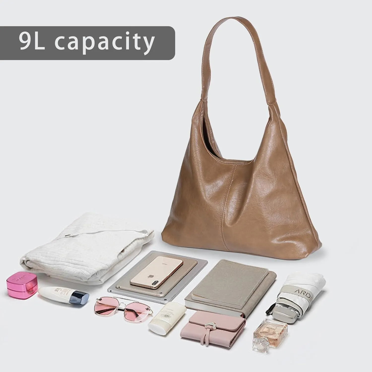 Fashion Women's Tote Bag with Smaller Inner Bag - Pockets, Fixed Length Strap for Hand or Shoulder Carry