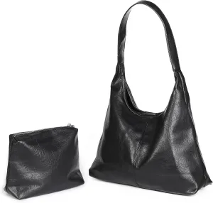 Fashion Women's Tote Bag with Smaller Inner Bag - Pockets, Fixed Length Strap for Hand or Shoulder Carry