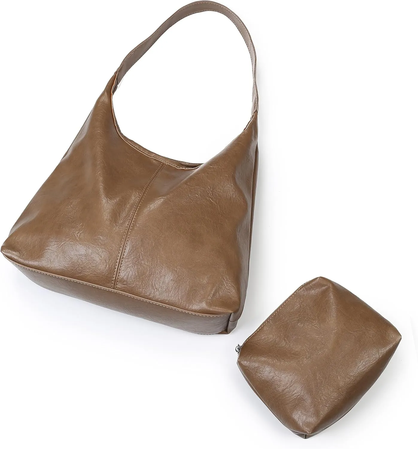 Fashion Women's Tote Bag with Smaller Inner Bag - Pockets, Fixed Length Strap for Hand or Shoulder Carry