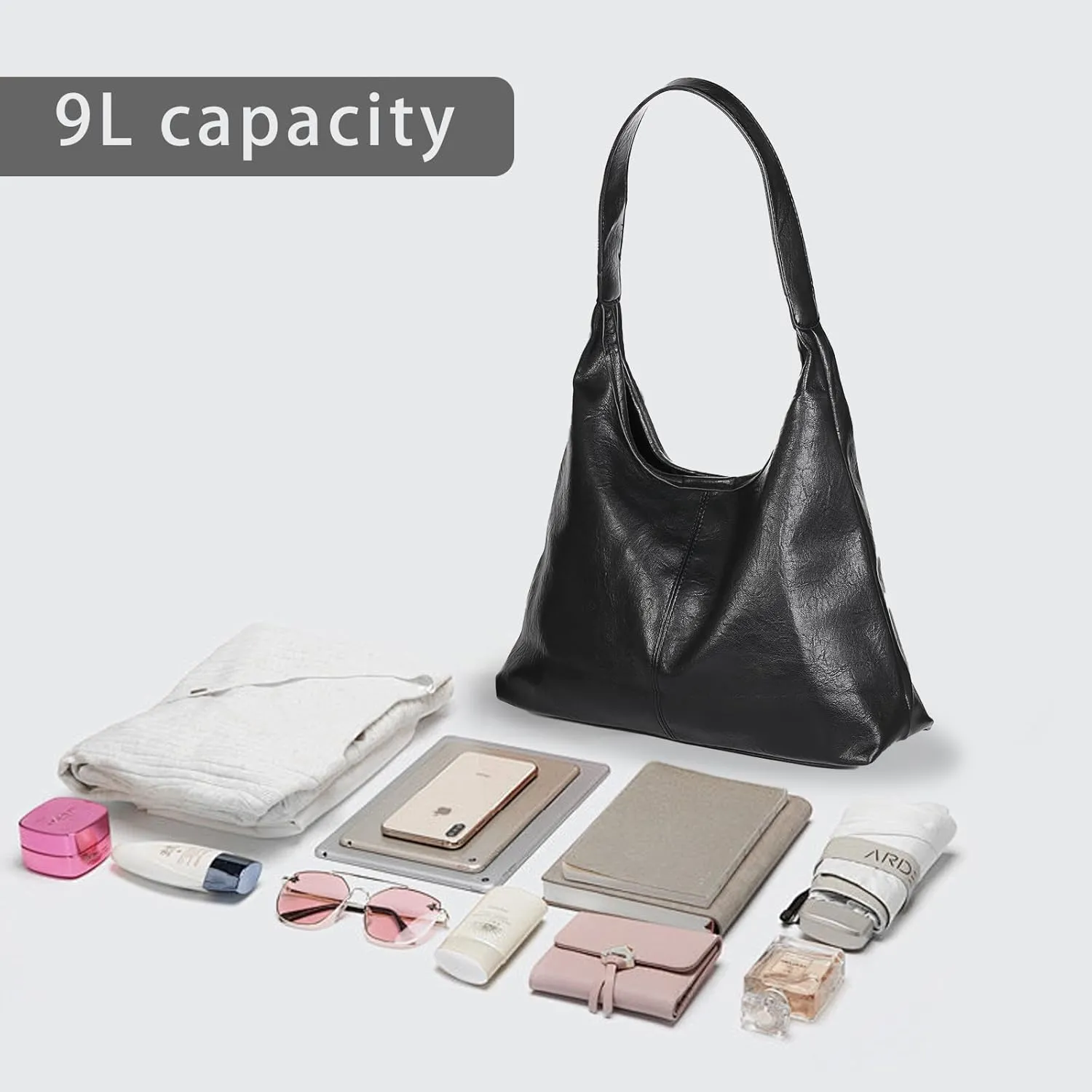 Fashion Women's Tote Bag with Smaller Inner Bag - Pockets, Fixed Length Strap for Hand or Shoulder Carry