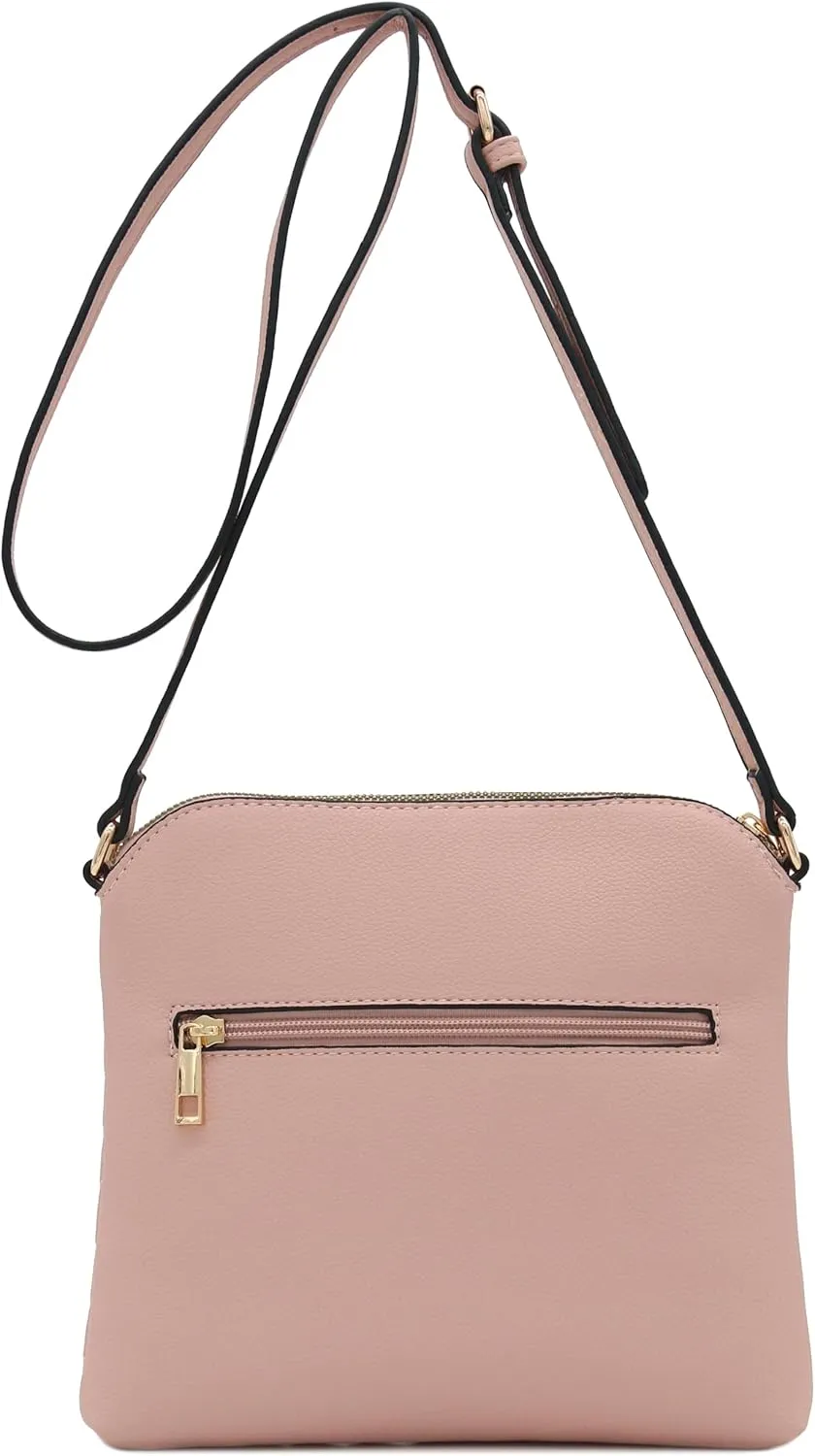 FashionPuzzle Chevron Quilted Medium Crossbody Bag with Tassel Accent