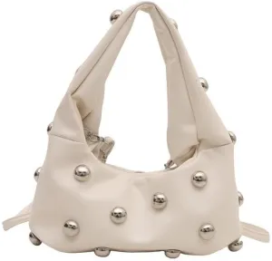 Faux Leather Bag Women Y2K Vintage Gothic Purse Rivet Handbag Punk Grunge Crossbody Shoulder Bag